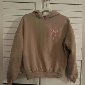 Dolls Kill Tan Sweater with Pink Bow
